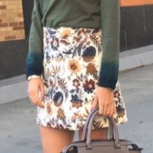 TOPSHOP Floral Mini Skirt